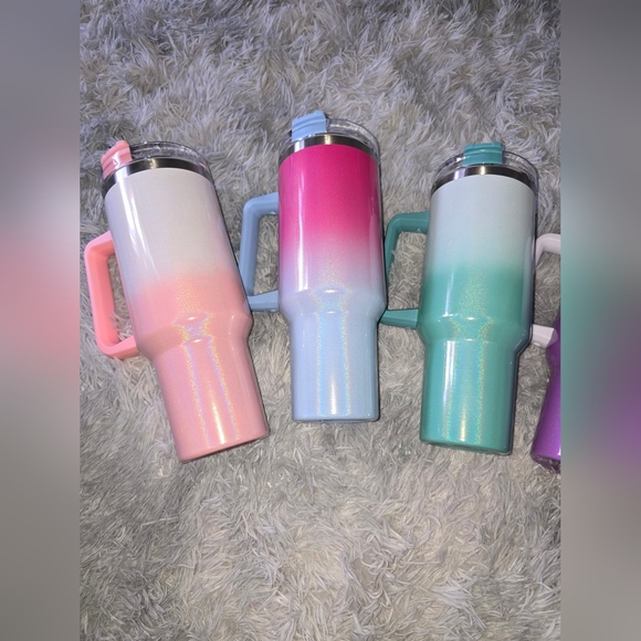 ✨️Stainless Steel 40oz Ombre Sparkle Tumbers (BRAND NEW)✨️ - Picture 2 of 7